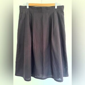 Birds of North America Womens Black Midi Skirt (A-Line)